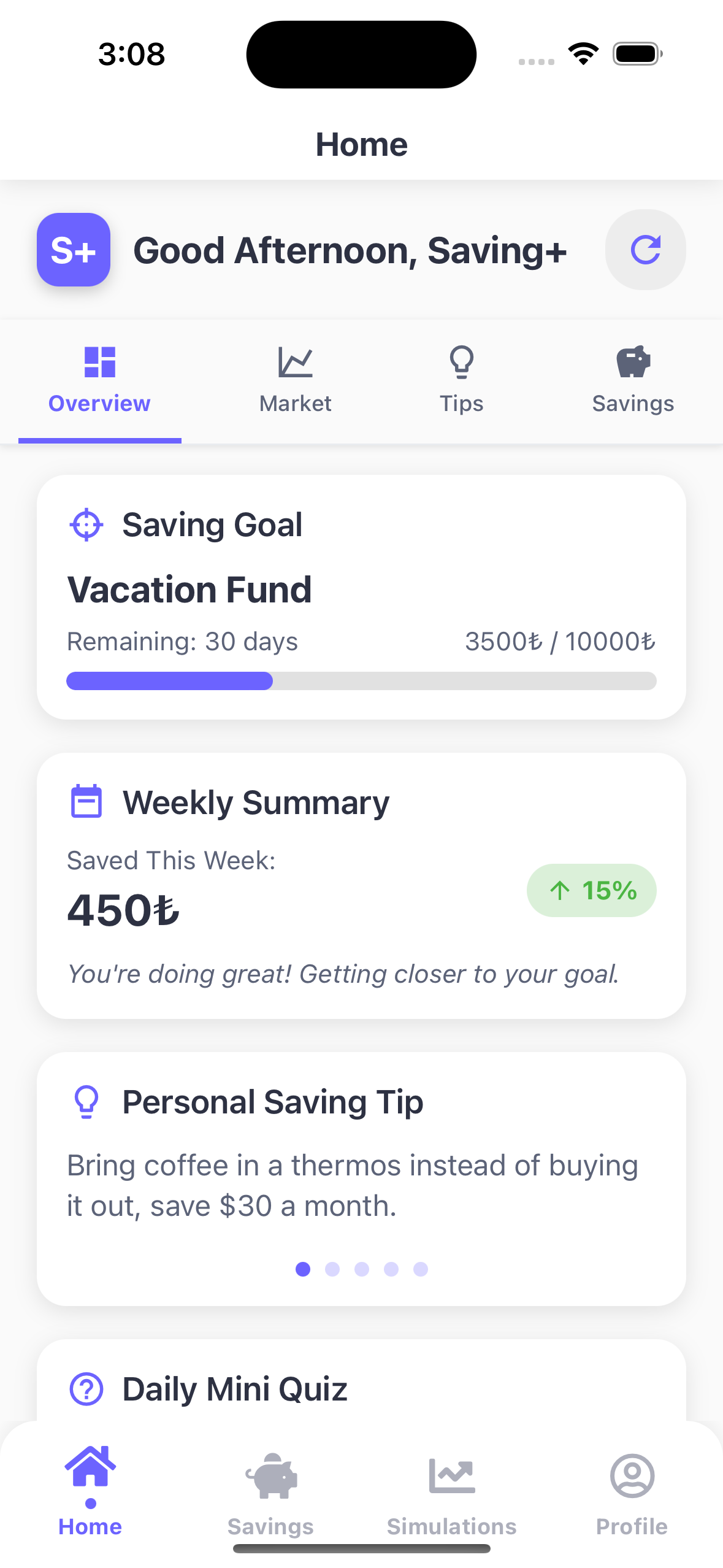 Saving+ App